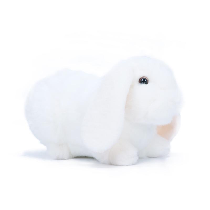 New Lop-Eared White Rabbit Plush Toy - Cute Animal Doll Gift 15cm белый
