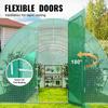 Walk-in Tunnel Greenhouse 19.36x9.68x7.4ft Galvanized Frame PE Cover Green
