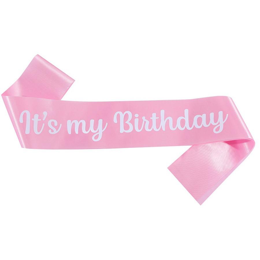 "It's My Birthday" Satin Sash with Shoulder Strap and Hot Stamping