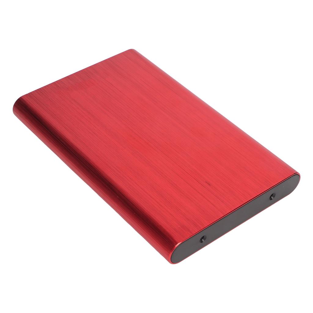 2.5 Inch SATA HDD Enclosure Type C 10Gbps High Speed Portable Hard Drive Case with LED Indicator Red  (Not Inclube Hard