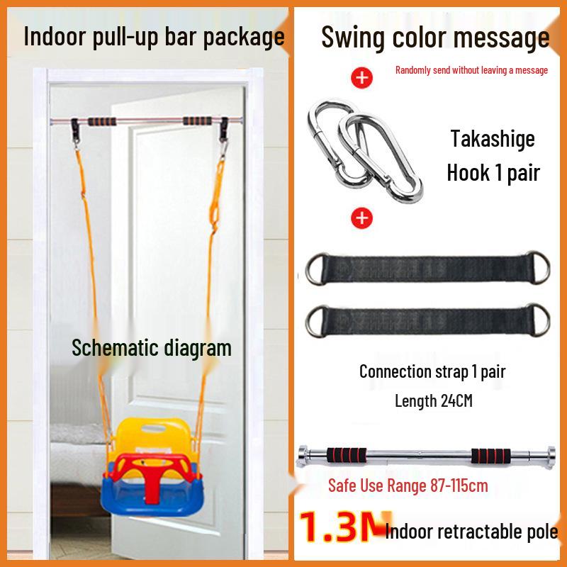 Children's Outdoor/Indoor Hanging Swing Chair with Rope and Single Bar