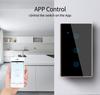 2023 New Arriving Touch Wall Switch Tuya Smart Home Wall Switch US & EU Standard 1/2/3/4 Gang Wall Switch with Metal Bezel