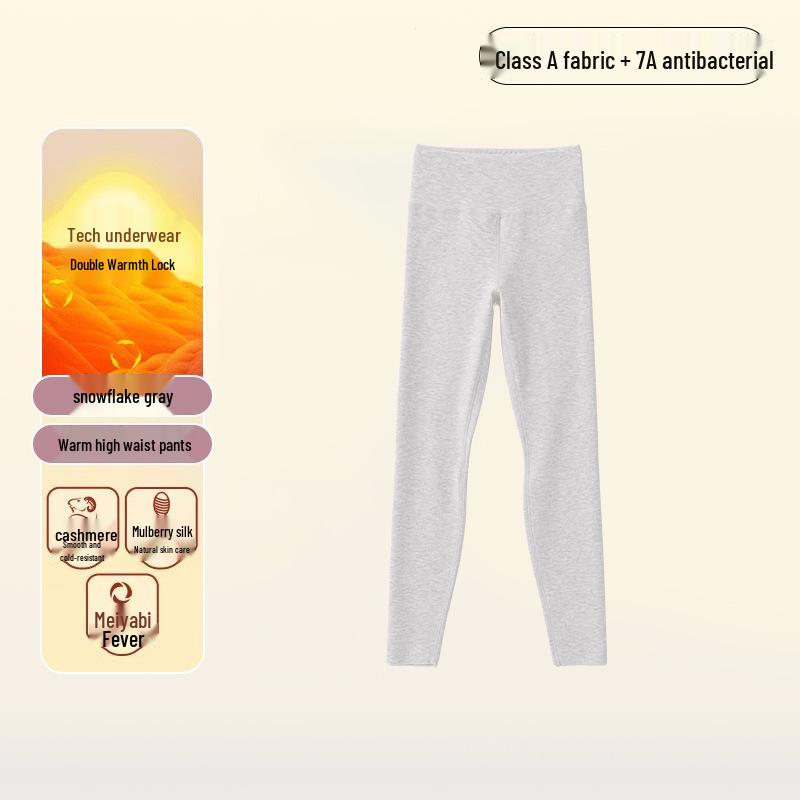 Dames 7A Antibacteriële Hoge Taille Zijde Kasjmier Leggings - Warm, Verdikt Duits Kasjmier voor de Herfst.