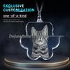 Personalized Laser Engraved 2D Crystal Pendant Necklace with Photo Portrait