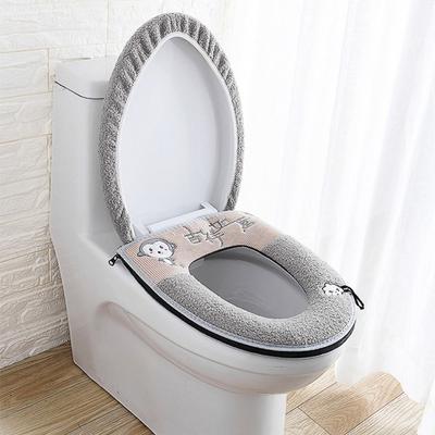 Zipper Style Cushion+lid Cover Bathroom Universal Winter Pad Closestool Seat Case Bidet Mats Warm Toilet Seat Cover Toilet