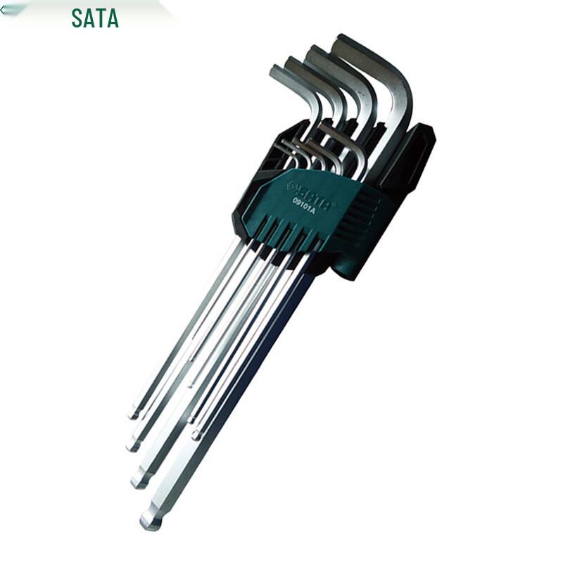 SATA 9-Piece Metric Extra Long Ball End Hex Key Set 9-Piece Extra Long Ball End