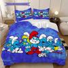 Smurf Family Adventure Bedding 1 Duvet Cover 2 Pillowcase Without Core Bedding Set Christmas Birthday Gift Duvet Cover And Pillowcase