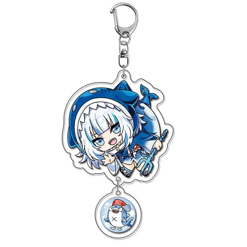 Anime Nijisanji Plastic Keychain Cute Cartoon Keyring Bag Tag Cos Accessories Collections