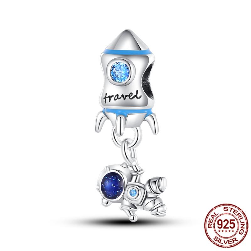 Luggage Airplane Passport Three-Piece Setcopper Charms Fitoriginal Bracelet Jewelry Making For Women Gift