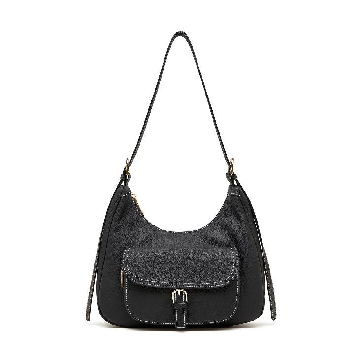 

Large Capacity Versatile Single Shoulder Crossbody Women s Bag Genuine Leather Texture Underarm Tote Bag Commuter Women s Bag 2025 New Model Bag чорний