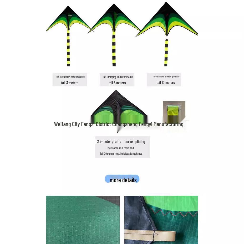 Łatwy w lataniu duży latawiec wiatrowy dla dzieci i dorosłych z długim preriowym ogonem