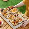 10Pcs Square Disposable Lunch Box Paper Food Container Kraft Paper Lunch Box Leak Proof With Lid Food Packing Box