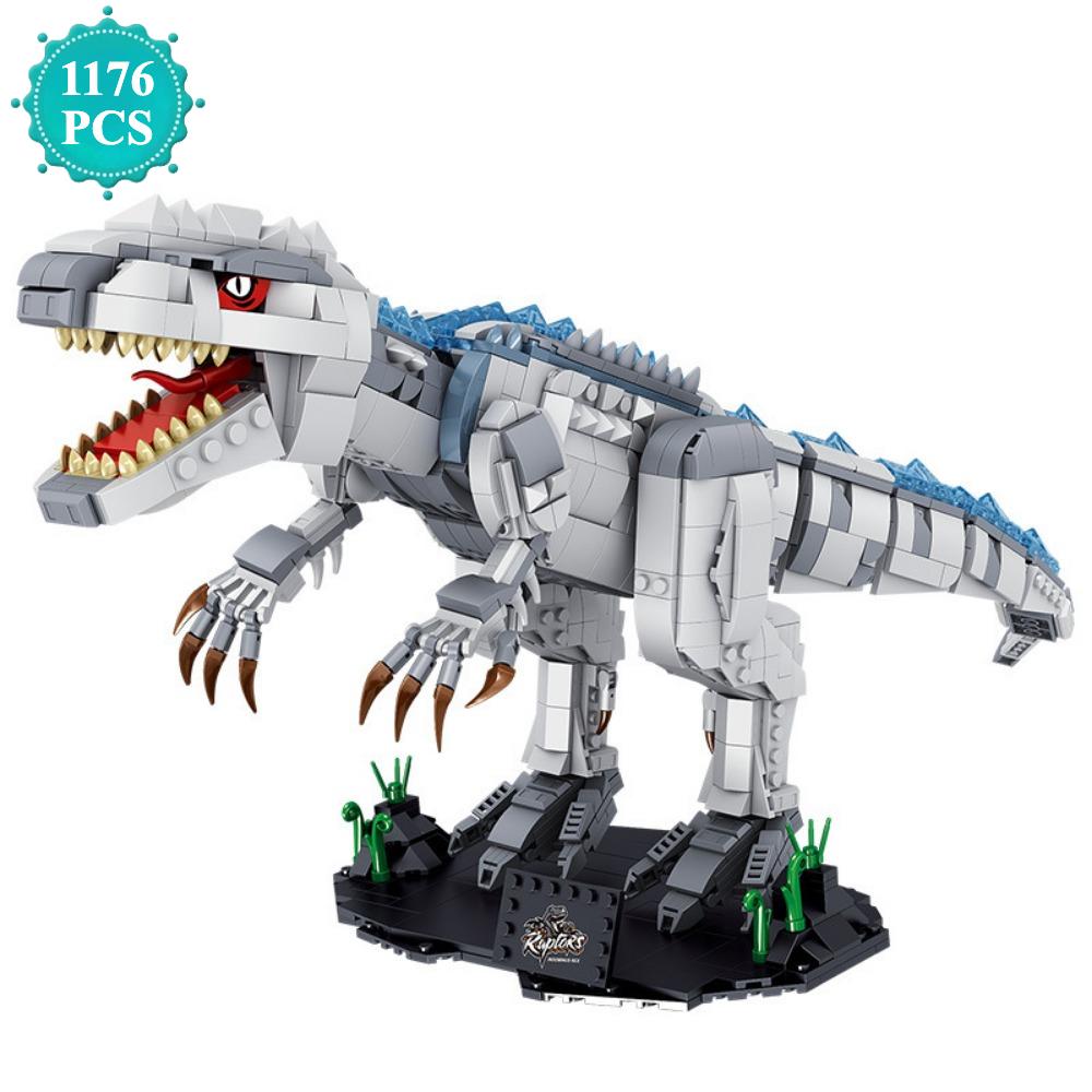 Jurassic Dino World Building Blocks T-Rex Dinosaurs Park Figures Diy Assemble Model Toys Kids Gifts For Display