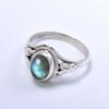 Labradorit-Ring aus 925er-Sterlingsilber, natürlicher ovaler Edelstein, handgefertigter Ringschmuck