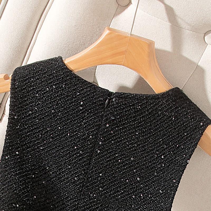 Women's Wool Blend V-Neck Vest Dress