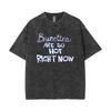T-shirt Vintage Lavé Britney Spears Mugshot Hommes Femmes Hip Hop Oversize Manches Courtes Streetwear Mode T-shirts Décontractés