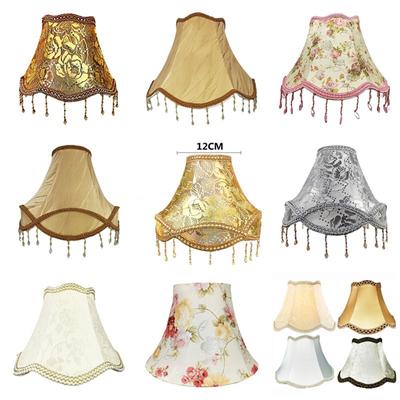 European Style Table Lamp Shade Cloth Bedside Wall Light Lamp Shades Fringe Beads Lamp Cover Decor Table Lamp Cover E27