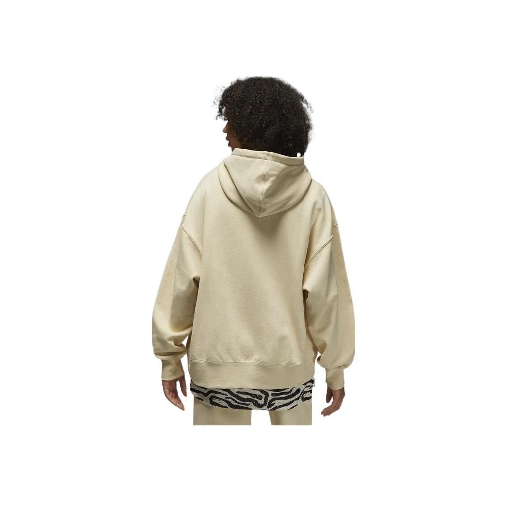 Jordan Flight Classic Jumpman Logo Fleece-Lined Casual Loose Hoodie Long Sleeve Women Tops Off-White DQ4604-234