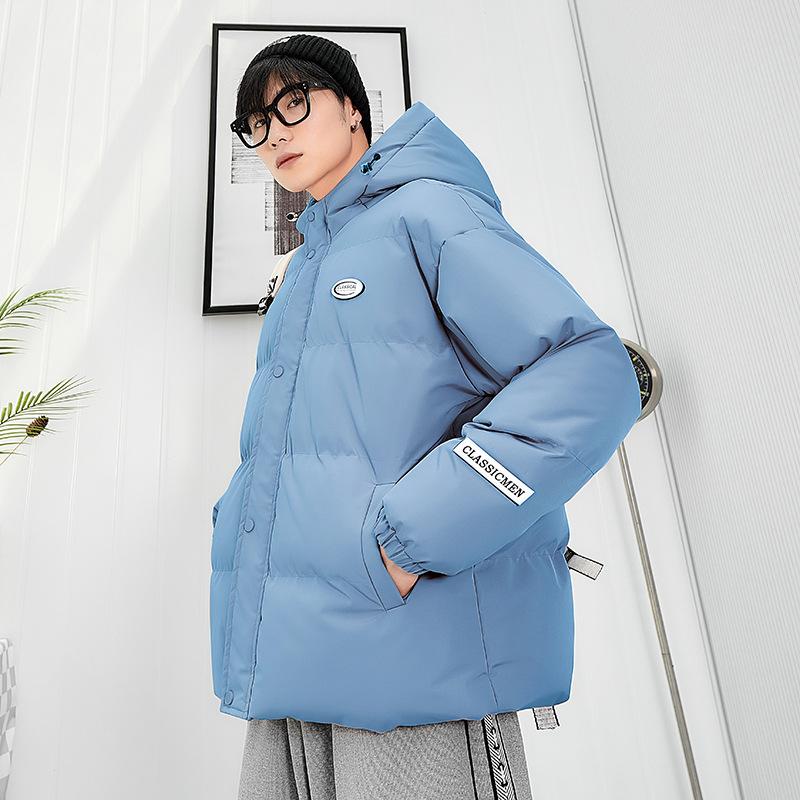 Beliebte Baumwollkleidung für Männer und Frauen, neuer Stil Kapuzen-Baumwollkleidung mit lockerem Schnitt, trendige koreanische kurze Winter-Baumwolljacke für Männer