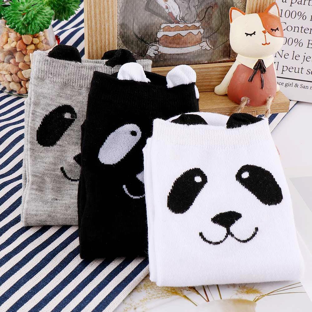 

Милые носки Calcetines Lovely Spring Autumn Socks, высокие носки с рисунком панды, напечатанные на 3D-принтере белый