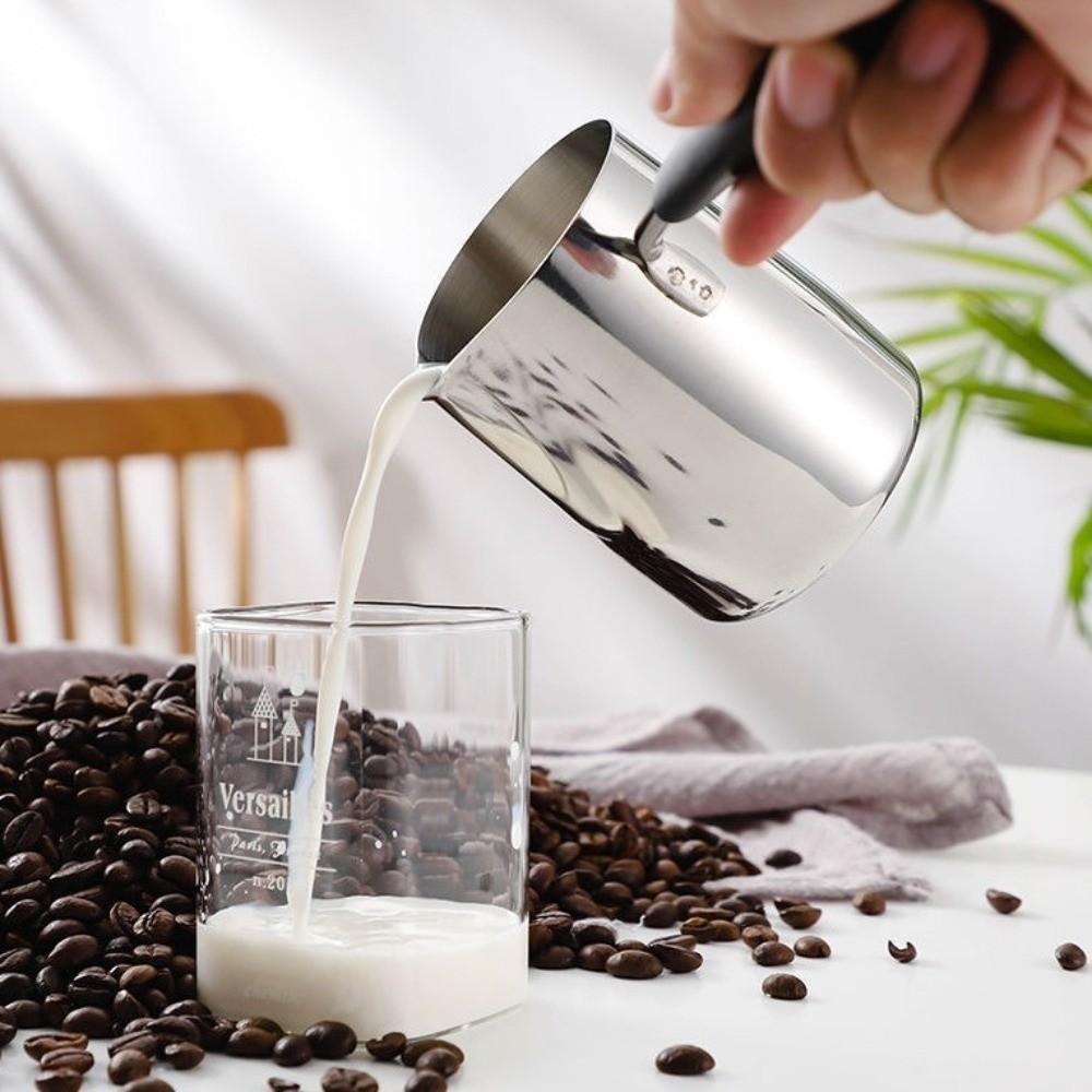Long Handle Coffee Pot Professional Hot Milk Cup Latte Art Tool Wax Melting Pot  Restaurant Daily