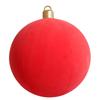 Fabric Covered Flocked Fabric Baubles Inflatable Christmas Decoration Ball  Christmas Themed Party