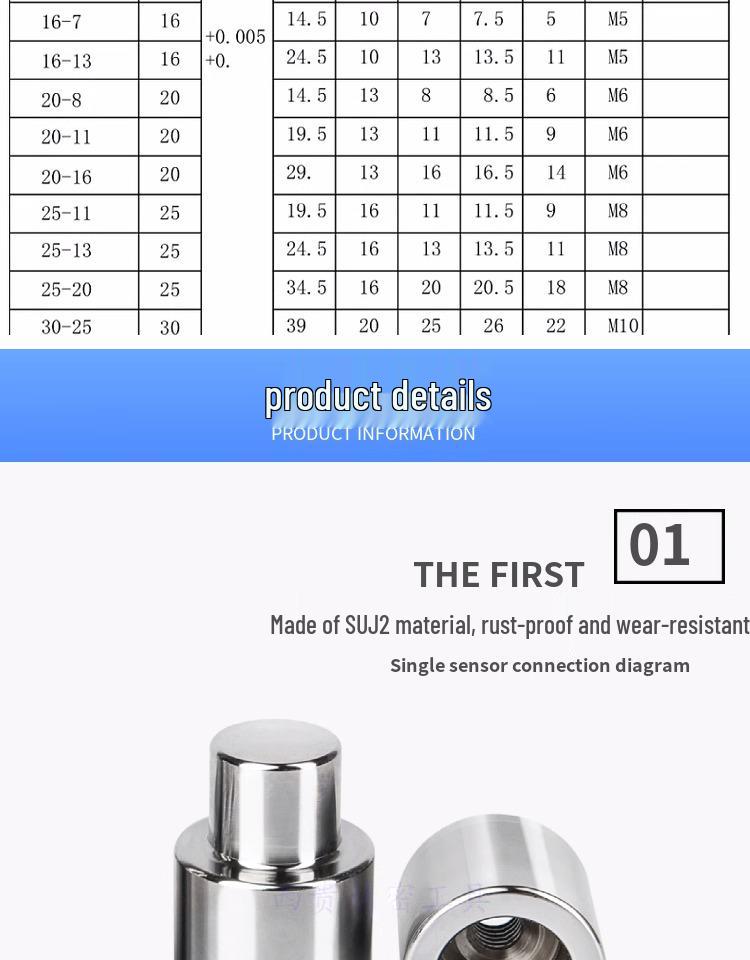 Round Precision Positioning Pin - Zero Degree Straight Dowel