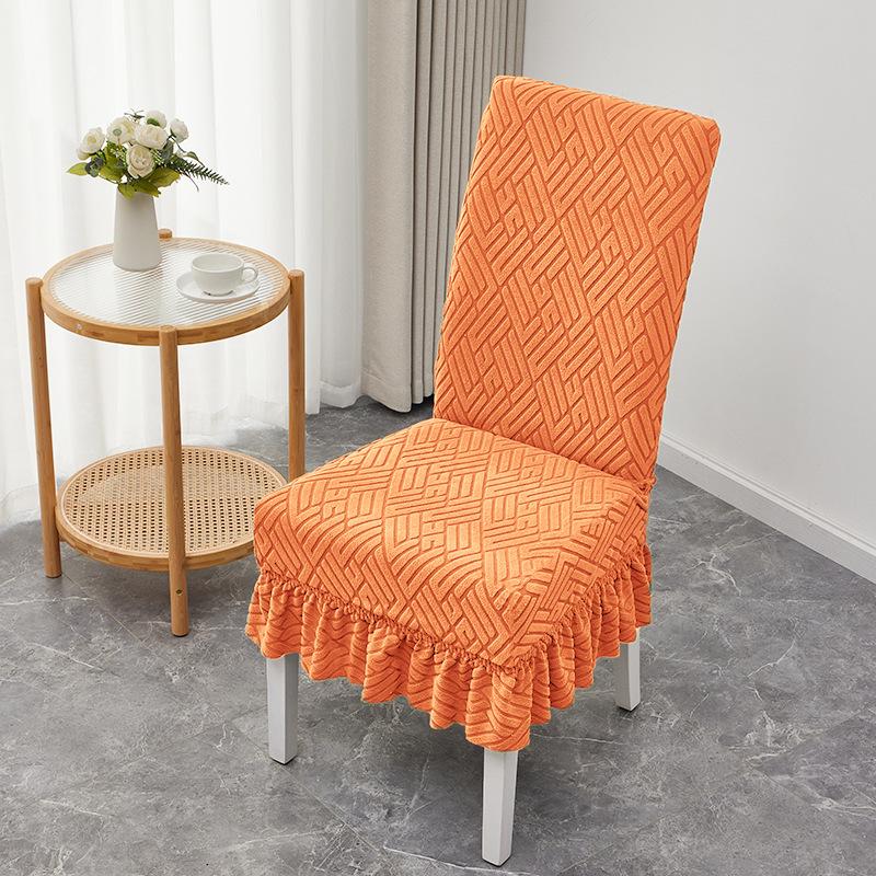 Elastischer Universal-Esszimmerstuhlbezug Neuer Stil Verdickter Esstischstuhlbezug Hockerbezug Stuhlkissen-Set Rückenlehne Integriert