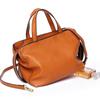 First Layer Cowhide Women's Handbag Simple and Fashionable Boston Genuine Leather One Shoulder Oblique Span Bag Pillow Bag Soft Leather