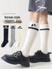Girls' Korean-Style Bow Calf Socks for Spring and Autumn