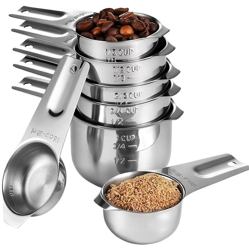 Stainless Steel Measuring Cup & Spoon Set