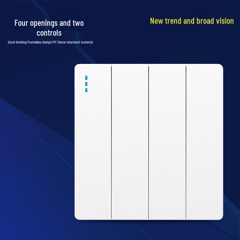 

Ruitai Type 86 Wall Socket with Dual USB & Switch, White CN plug (adapter included)