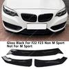 Gloss Black Front Bumper Lip Spoiler Splitter Diffuser For BMW F22 F23 218i 218d 220i 220d 2-Door Non M Sport 2014-2021 Bodykits