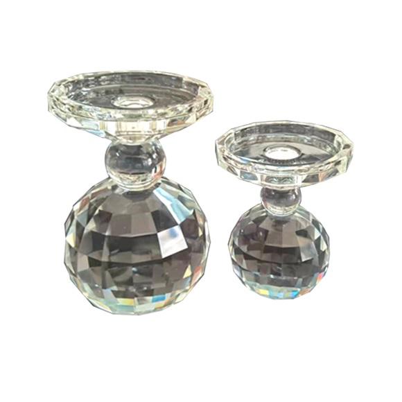Wholesale Price Crystal Candle Holders Wedding Decoration Beautiful clear Glass Crystal Candle Holder (as the picture,16*10/13*8cm)