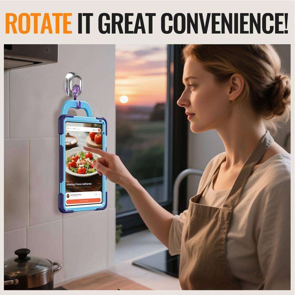 For iPad (2025) / 10.9 (2022) Case with Shoulder Strap TPU + PC + Silicone Kickstand Tablet Cover