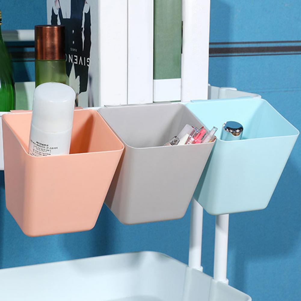 Cesto Sospeso Facile da Appendere Grande Capacità Resistente all'Umidità Design con Gancio Cesto Portaoggetti Salvaspazio Plastica Bocca Larga Pattumiera