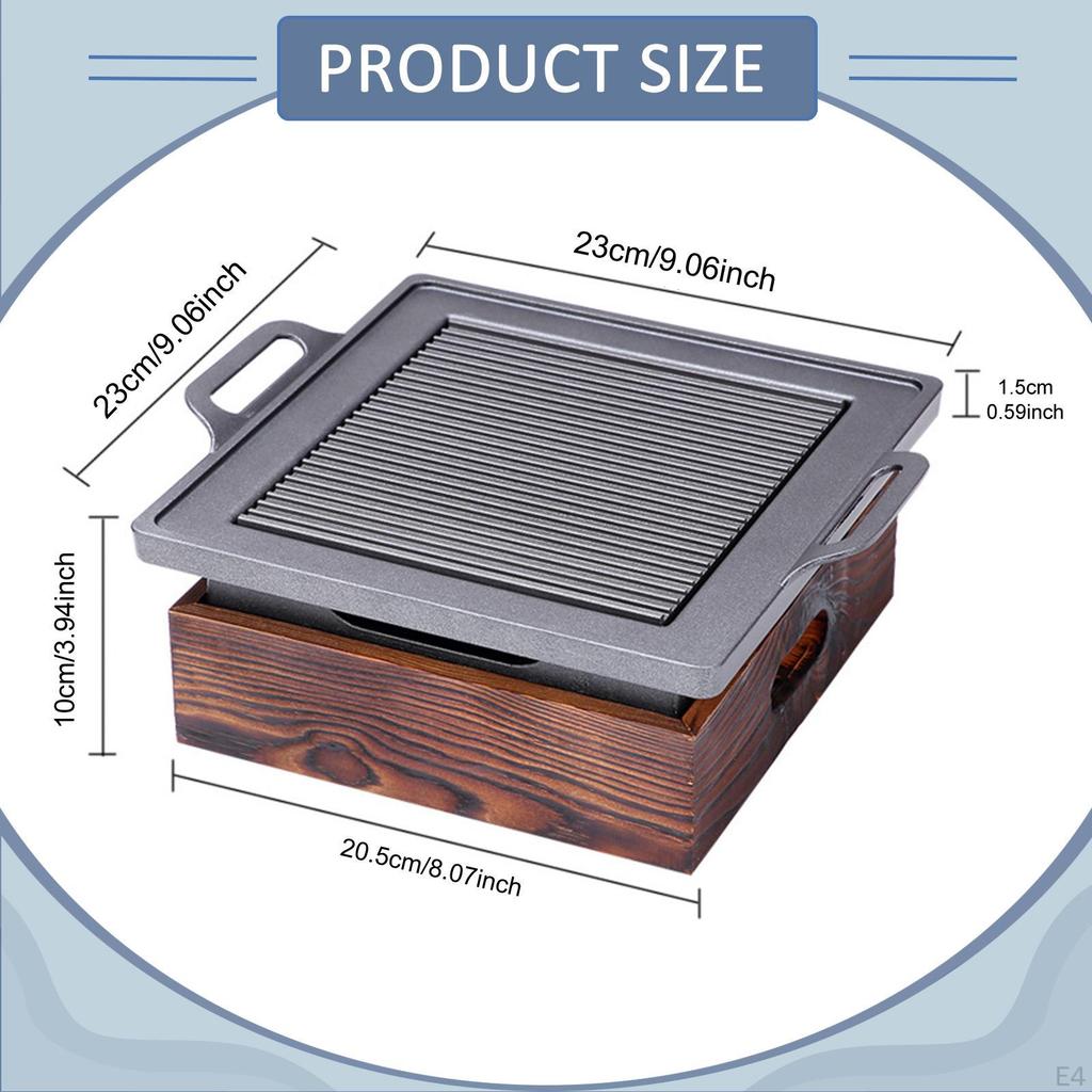 BBQ Grill Pan Barbecue Nonstick Roasting Aluminum Alloy Griddle Outdoor Grilling for