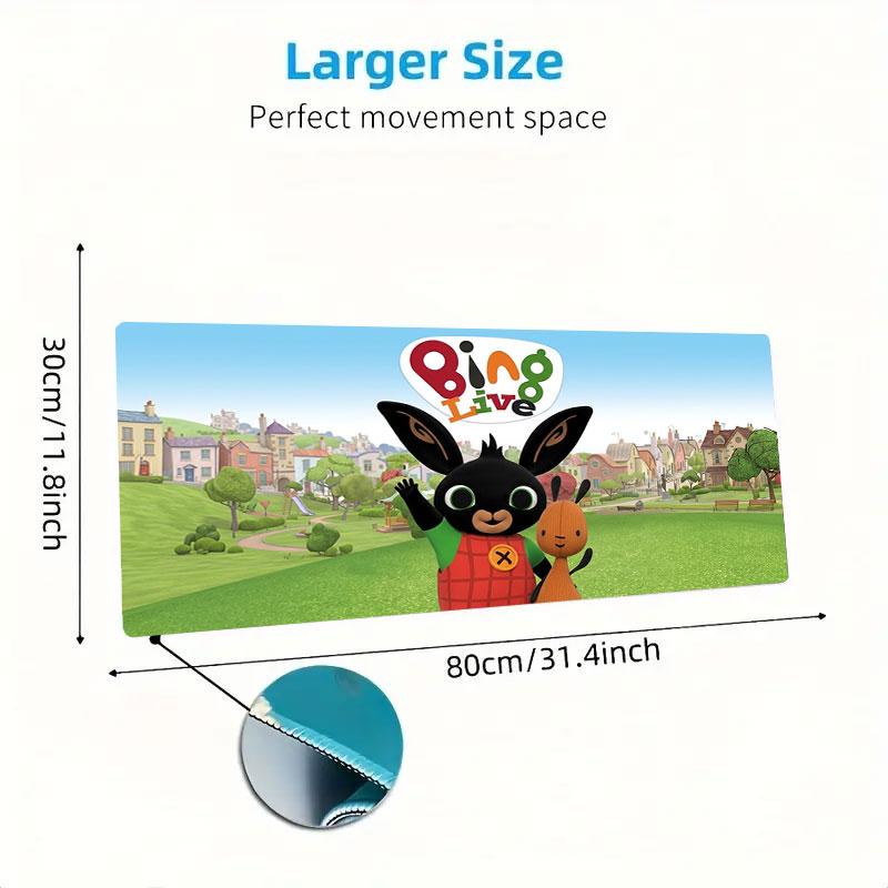Bing Large Size Mouse Pad Large Gaming Table Cushion Non-slip Laptop Tablet Big Mousepad XXL Mat Mini PC Playmat With Lock edge