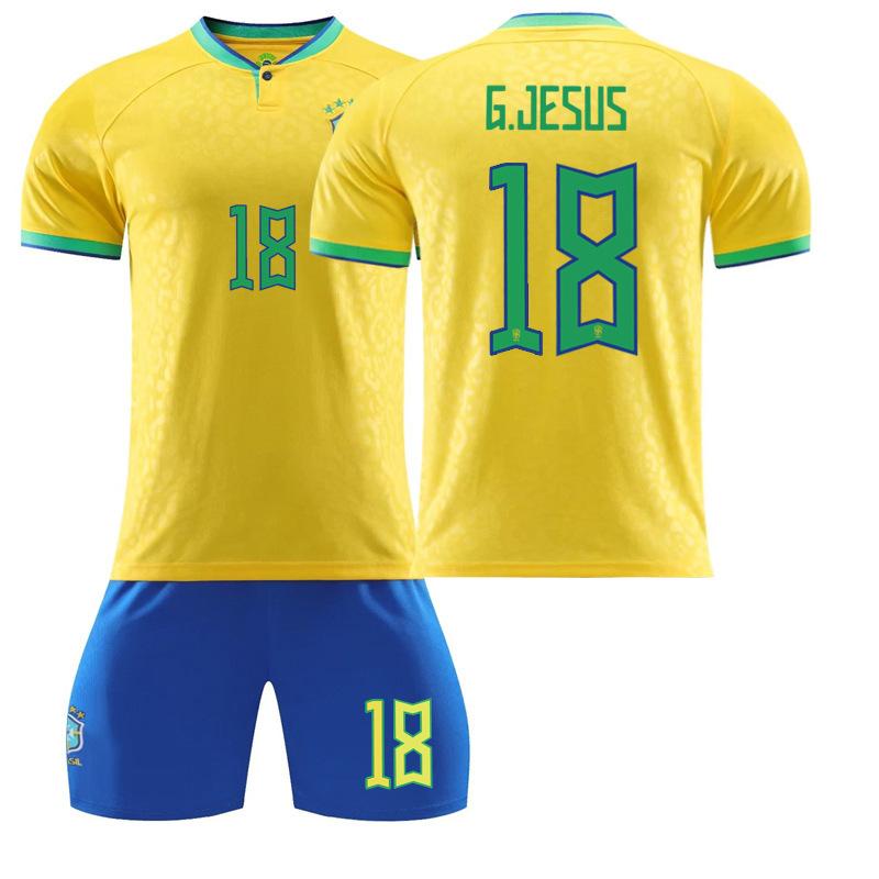 Brazil Jersey No. 10 Neymar 20 Vinicius 9 Charlison 18 Jesus Jersey Football Short Sleeve
