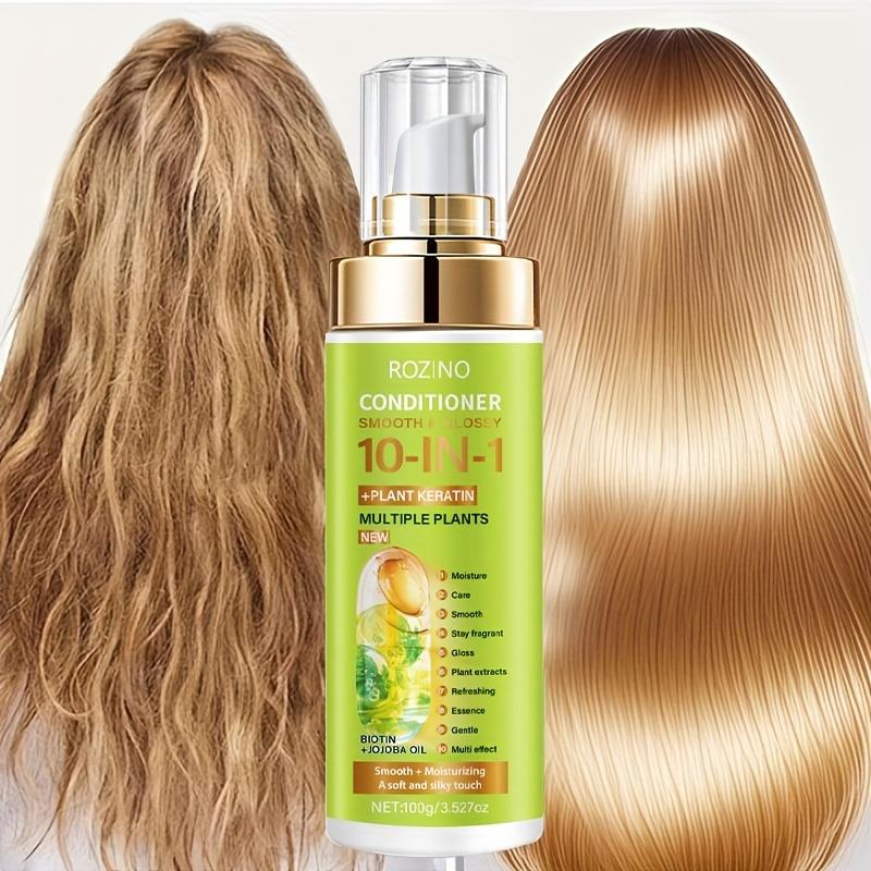 Sofort glättende Anti-Frizz 10-in-1 Keratin Haarmaske Zähmt Trockenheit, Repariert Schäden, Schützt vor Hitze, Spendet Feuchtigkeit, Haarkonditionierer, Haarpflegemaske 100 G