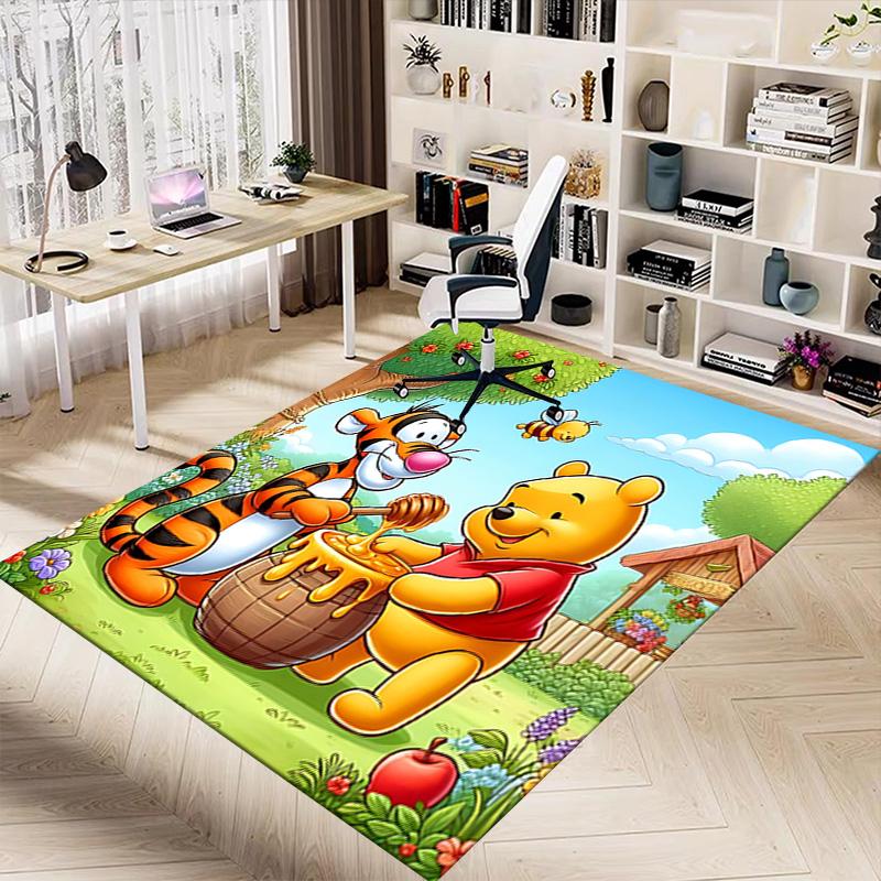 1pc Tiggers Joyful Adventure Carpet for Playroom Bedroom Living Room Sofa Home Decor,kids Game Area Rug Non-slip Floor Mat Y72917
