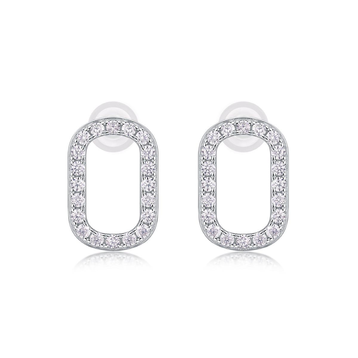 

Серьги из серебра S925 пробы Простые серьги с муассанитом Украшения для ушей