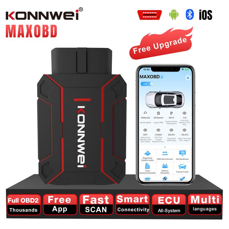 KONNWEI MAXOBD Bluetooth 5.2 OBDII Car Full System Diagnostic Scanner Tools ECU Programmer OBD2 Cars Diagnostic Tools