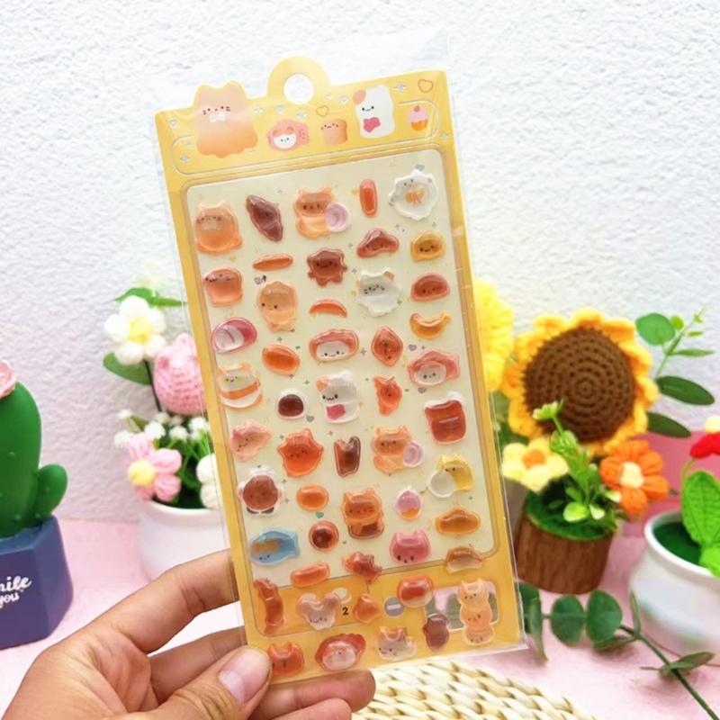 Puffier Sticker Sheets Decorative Sticker Cute Small Sticker for Kids & Adults, Reusing Tiny Sticker for Scrapbooking