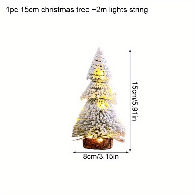 

Мини-елочные украшения из белого снега, кедровые рождественские елки, украшения для стола для дома, новогодней вечеринки, подарков для детей(Нет света)