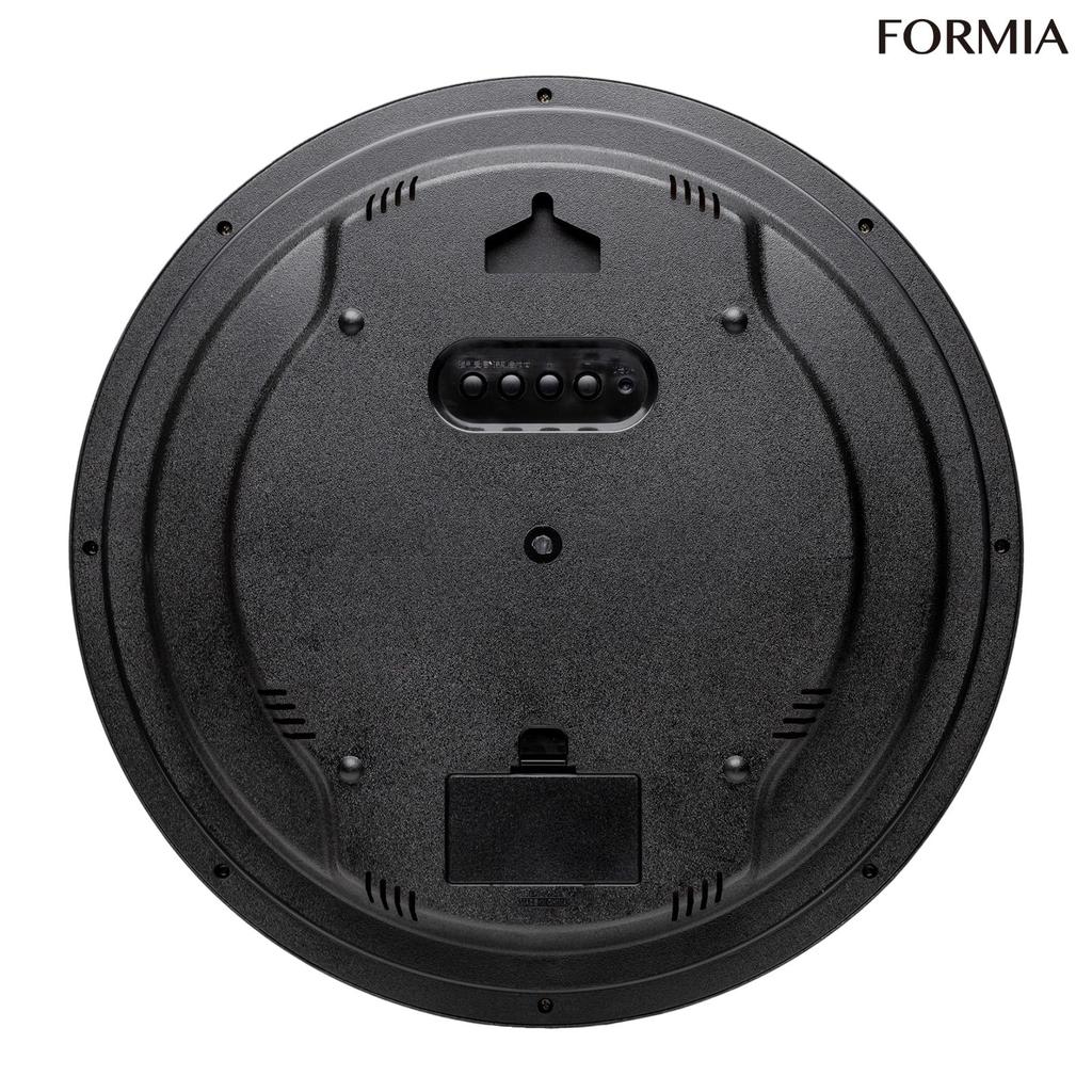 Formia Wall Clock - Radio-controlled clock with temperature, humidity, date, calendar, day of the week, silent operation (second hand stops at night),