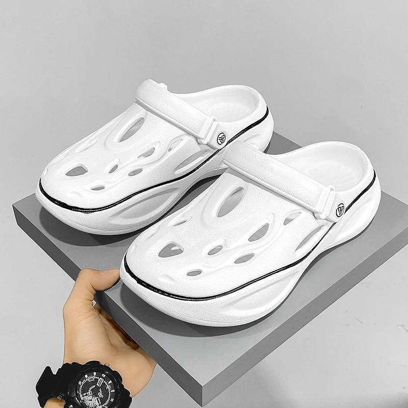 Fashion 2025 Men Shoes Slippers Men Garden Flat Sandals Platform Sandals Man Summer Sandals Male Sneakers Outdoor Flip Flops Home Clogs
