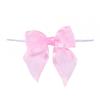 30pcs/bag Gift Wrap Bows With Twist Ties Bow Accessories Party Decor Polyester Bow Pink White 9x12cm