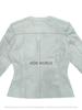 Biker Stylish Real Soft White Lambskin Leather Motorcycle Style Women's Jacket