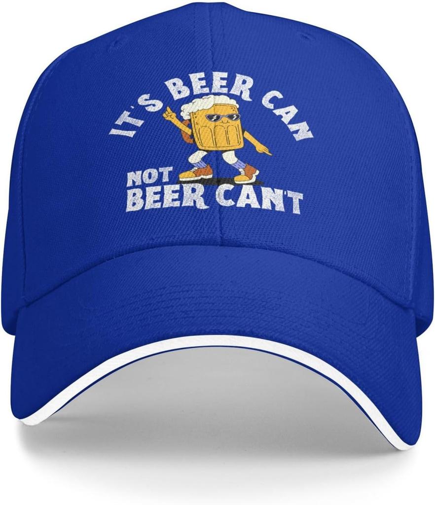 Beer Can Not Beer Cant Funny Drinking Baseball Cap Polyester Adult Unisex Outdoor Adjustable Hat